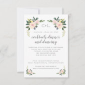 Voorjaar Bloemen Blush Receptie / Accommodaties Save The Date (Voorkant)