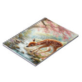 Voorjaar bossen met eend en fawn/hert notitieboek (Linkerzijde)