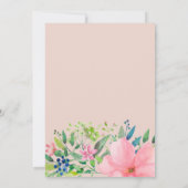  voorjaar Botanisch Blush Roze Vrijgezellenfeest Kaart (Achterkant)