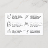  voorjaar — Floral Hair Aftercare Instruction Visitekaartje (Achterkant)