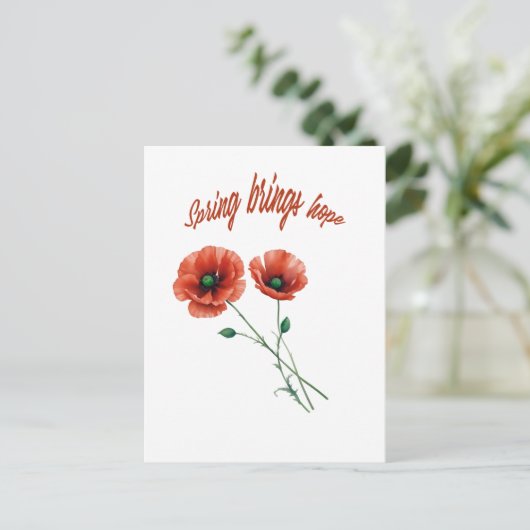 Voorjaar Hoop Briefkaart (Staand voorkant)