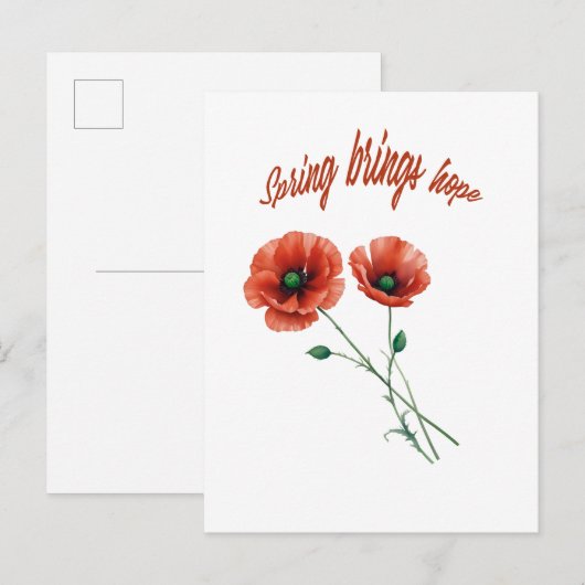 Voorjaar Hoop Briefkaart (Voorkant / Achterkant)