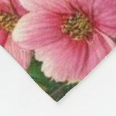 Voorjaar huisje/tuin & kat fleece deken (Hoek)