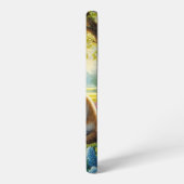 Voorjaar huisje/tuin & kat samsung galaxy hoesje (Linkerkant)