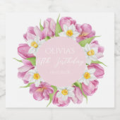 Voorjaar Kleurrijke Bloem Kids Verjaardag Bier Etiket (Enkel label)