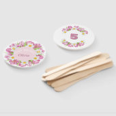 Voorjaar Kleurrijke Bloem Kids Verjaardag Handwaaier (Niet-gemonteerd)