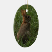 Voorjaar-/paasversiering: konijn en griet keramisch ornament (Rechts)