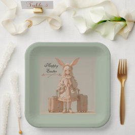 voorjaar, papieren bordje