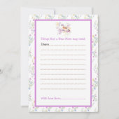 Voorjaar Schattige Vogel Baby shower advieslijst Kaart (Voorkant)