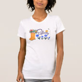 Voorjaar thema Sinaasappel Regenlaarzen Bloesems B T-shirt (Voorkant)