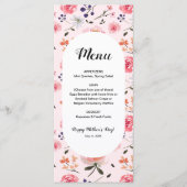 Voorjaar Waterverf bloemen Moederdag Menu (Voorkant)