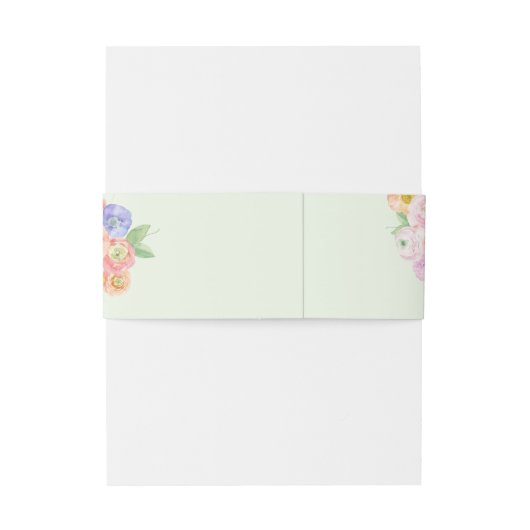 Voorjaar Waterverf bruiloft uitnodiging Uitnodigingen Wikkel (Achterkant Voorbeeld)