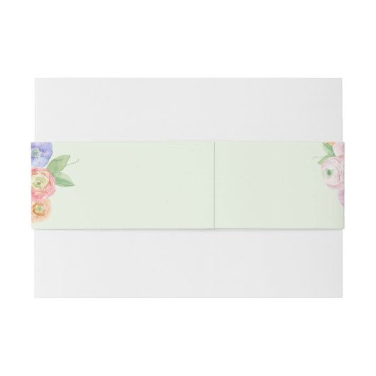 Voorjaar Waterverf bruiloft uitnodiging Uitnodigingen Wikkel (Achterkant Voorbeeld)