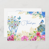 Voorjaar Waterverf dank u kaart (Voorkant / Achterkant)