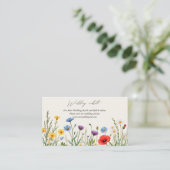 Voorjaar Wild Flower Meadow Wedding Website Informatiekaartje (Staand voorkant)