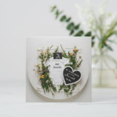 Voorjaar wildflower zwangerschap aankondiging (Staand voorkant)