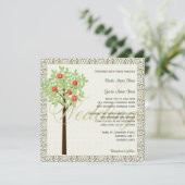 Voorjaar, zomertrouwuitnodigingen. kaart (Staand voorkant)