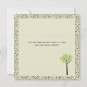 Voorjaar, zomertrouwuitnodigingen. kaart (Achterkant)