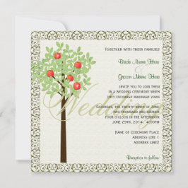 Voorjaar, zomertrouwuitnodigingen. kaart