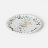 Voorjaars Baby Lamb 1e verjaardag Papieren Bordje (Gekanteld)