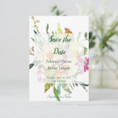 Voorjaars daffodil bouquet sparen de datumuitnodig kaart (Staand voorkant)