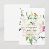 Voorjaars daffodil bouquet sparen de datumuitnodig kaart (Voorkant / Achterkant)