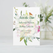 Voorjaars daffodil bouquet sparen de datumuitnodig kaart (Staand voorkant)