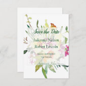 Voorjaars daffodil bouquet sparen de datumuitnodig kaart (Voorkant / Achterkant)