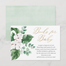 Voorjaars gouden witte florale boeken voor baby