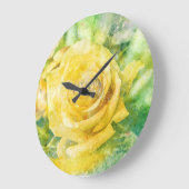 Voorjaars morning Gele roos in pasteelWaterverf Grote Klok (Hoek)