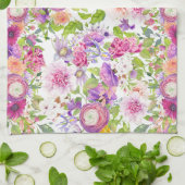 Voorjaars Ranunculus en Roos Theedoek (Gevouwen)