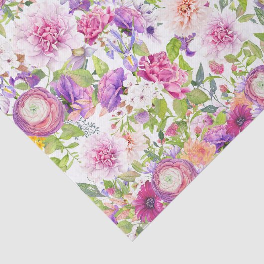 Voorjaars Ranunculus en Roos Tissuepapier (Detail)