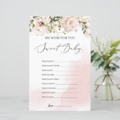 Voorjaars roze wensen voor de baby game (Staand voorkant)