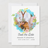 Voorjaars verjaardag sparen de datum save the date (Voorkant)