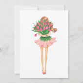 Voorjaars verjaardag sparen de datum save the date (Achterkant)