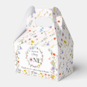 Voorjaars Wilde bloem Eerste verjaardag Bedankdoosjes (Voorkant Zijde)