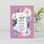 Voorjaarsbijeenkomst Floral 40e verjaardag Kaart (Staand voorkant)