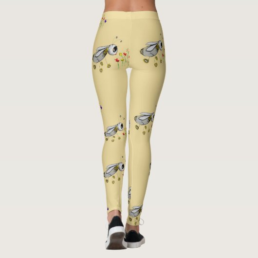 Voorjaarsbijen als leggings (Achterkant)