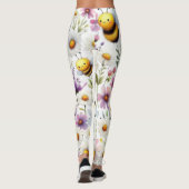 Voorjaarsbijen en madeliefjes leggings (Achterkant)