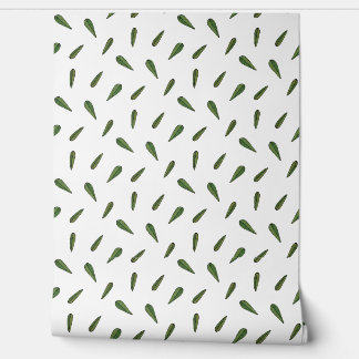 Voorjaarsbladeren, aquarel patroon behang