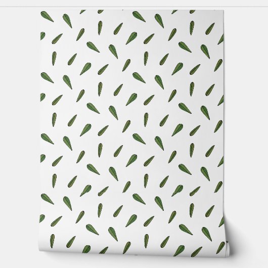 Voorjaarsbladeren, aquarel patroon behang (Afrollen)