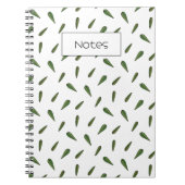 Voorjaarsbladeren, aquarel patroon notitieboek (Voorkant)