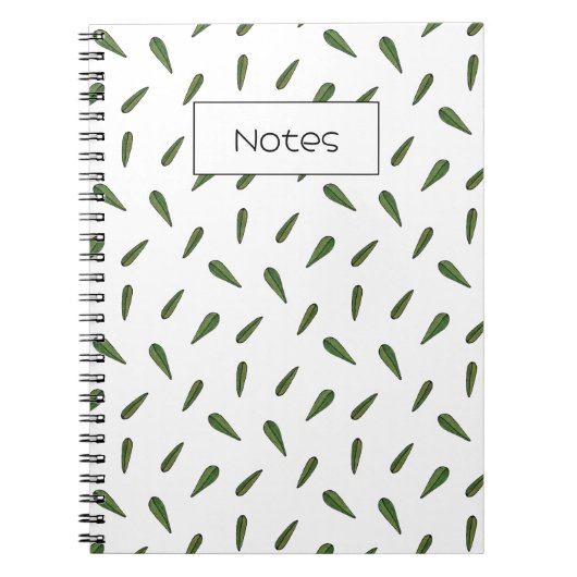 Voorjaarsbladeren, aquarel patroon notitieboek (Voorkant)