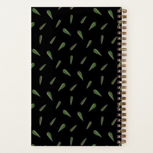 Voorjaarsbladeren, aquarel patroon notitieboek (Achterkant)