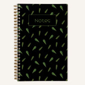 Voorjaarsbladeren, aquarel patroon notitieboek (Voorkant)