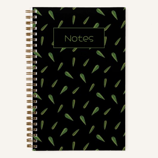 Voorjaarsbladeren, aquarel patroon notitieboek (Voorkant)