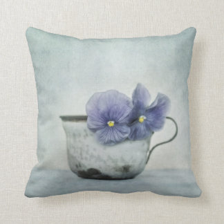 Voorjaarsblauw met een geelvlek (Pansy Pillow) Kussen