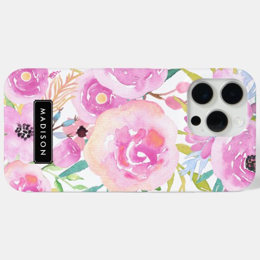 Voorjaarsbloei Waterverf Case-Mate iPhone Case (Achterkant (horizontaal))