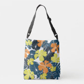 Voorjaarsbloem:  bloemtextuur crossbody tas (Achterkant)