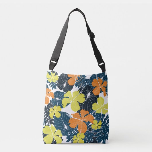 Voorjaarsbloem:  bloemtextuur crossbody tas (Voorkant)
